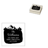 Our New House Address Announcement Mountain  Gummistempel (Stempel)