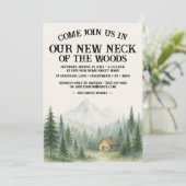 Our New Neck Of The Woods | Housewarming Party Einladung (Stehend Vorderseite)