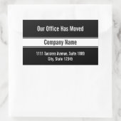 Our Office Has Moved Template Moving Announcement Rechteckiger Aufkleber (Tasche)