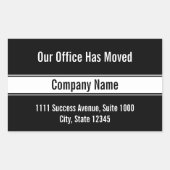 Our Office Has Moved Template Moving Announcement Rechteckiger Aufkleber (Vorderseite)