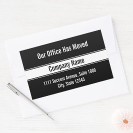 Our Office Has Moved Template Moving Announcement Rechteckiger Aufkleber