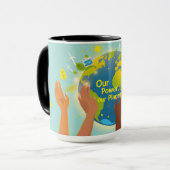 Our Power Our Planet Empowerment Glow Tasse (Vorderseite Links)