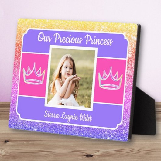 Our Princess photo Tabletop Plaque with Easel Fotoplatte
