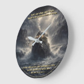 Our refuge & strength große wanduhr (Winkel)