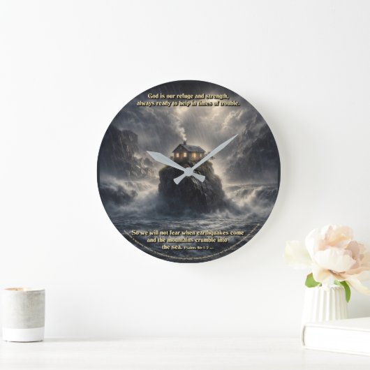 Our refuge & strength große wanduhr (Zuhause)