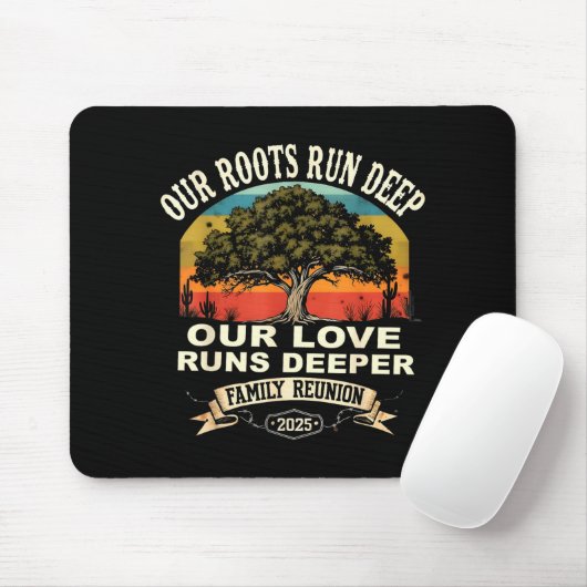 Our Roots Run Deep Family Reunion 2025 Gift  Mousepad (Mit Mouse)