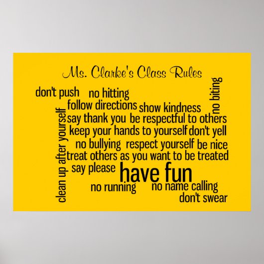 Our School Classroom Rules Poster (Vorne)