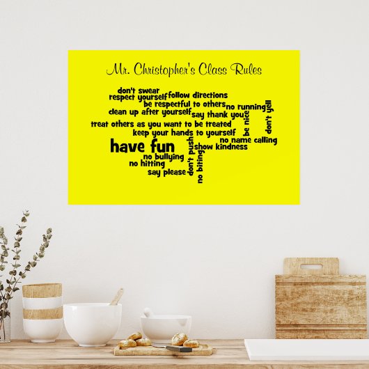 Our School Classroom Rules Poster (Küche)