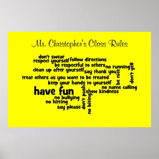 Our School Classroom Rules Poster (Vorne)