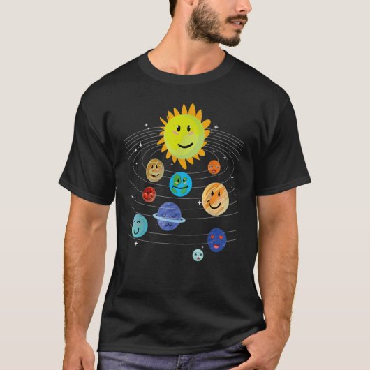 Our Solar System planet Science Education Space bo T-Shirt (Vorderseite)