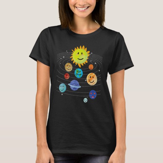 Our Solar System planet Science Education Space bo T-Shirt (Vorderseite)