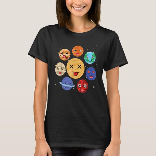 Our Solar System planet Science Education Space bo T-Shirt (Vorderseite)