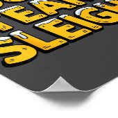 Our Team Sleighs Christmas Construction Worker In  Poster (Ecke)