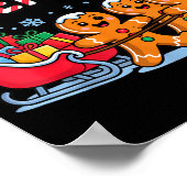 Our Team Sleighs Christmas Gingerbread And Xmas Sq Poster (Ecke)