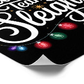 Our Team Sleighs Christmas Lights Red Santa Hat Xm Poster (Ecke)