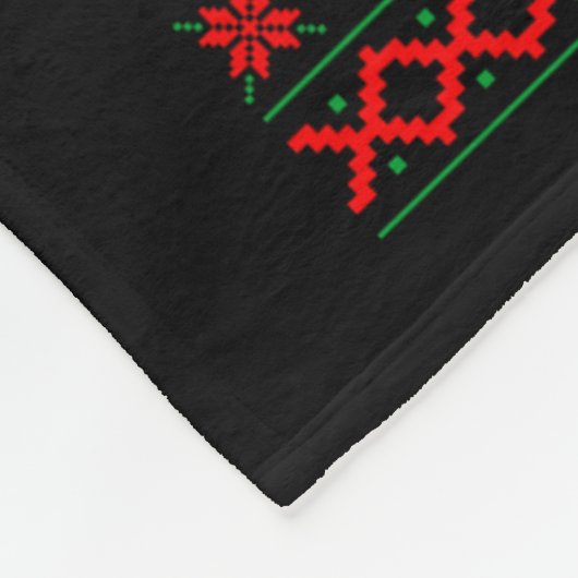 Our Team Sleighs Christmas Reindeers Santa's Long  Fleecedecke (Ecke)