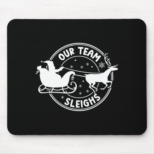 Our Team Sleighs Christmas Reindeers Santa's Long Mousepad (Vorne)