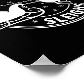 Our Team Sleighs Christmas Reindeers Santa's Long Poster (Ecke)