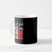 Our Team Sleighs Christmas Reindeers Santa's Worke Kaffeetasse (Vorderseite Links)