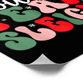 Our Team Sleighs Christmas Reindeers Santa's Worke Poster (Ecke)