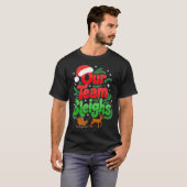 Our Team Sleighs Christmas Reindeers Santa's Worke T-Shirt (Vorne ganz)