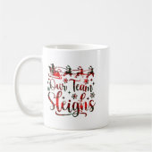 Our Team Sleighs Christmas Santa Reindeers Office  Kaffeetasse (Links)