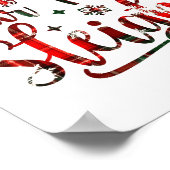 Our Team Sleighs Christmas Santa Reindeers Office Poster (Ecke)