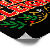 Our Team Sleighs Christmas Shirts, Festive Office  Poster (Ecke)