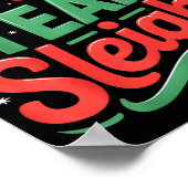 Our Team Sleighs Funny Christmas Reindeers Xmas  Poster (Ecke)