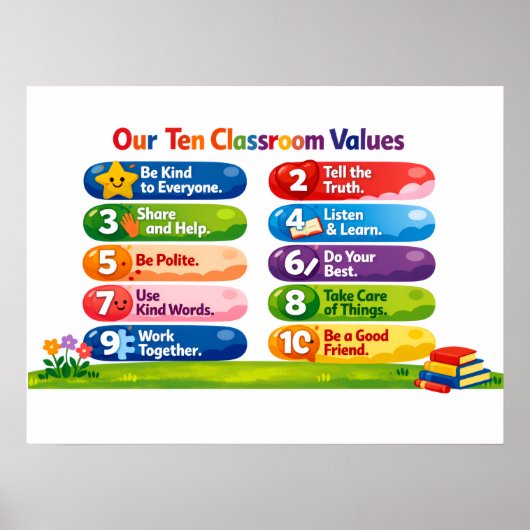 Our Ten Classroom Values Poster (Vorne)