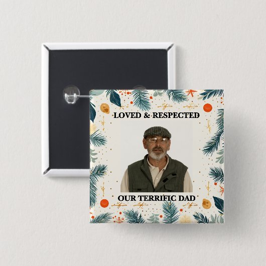 Our Terrific Dad™ Button (Customize It!) (Vorne & Hinten)