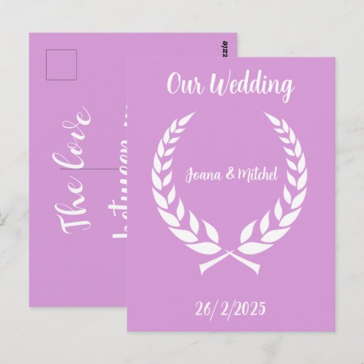 Our wedding postkarte (Vorne/Hinten)