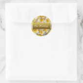 our_wedding_sticker runder aufkleber (Tasche)