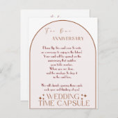 Our Wedding Time Capsule Hinweiskarte (Vorne/Hinten)