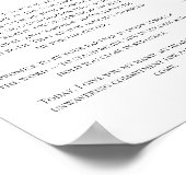 Our Wedding Vows and Photo personalized Minimalist Poster (Ecke)