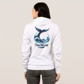 Our World Whale Tail Ocean Conservation Hoodie (Schwarz voll)