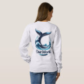 Our World Whale Tail Ocean Conservation Sweatshirt (Schwarz voll)