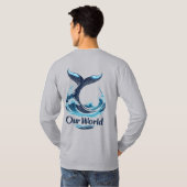 Our World Whale Tail Ocean Conservation T-Shirt (Schwarz voll)