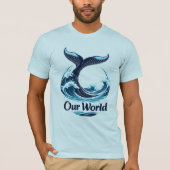 Our World Whale Tail Ocean Conservation T-Shirt (Vorderseite)