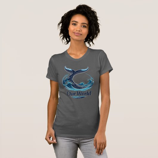 Our World Whale Tail Ocean Conservation T-Shirt (Vorne ganz)