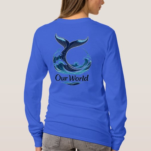 Our World Whale Tail Ocean Conservation T-Shirt (Rückseite)