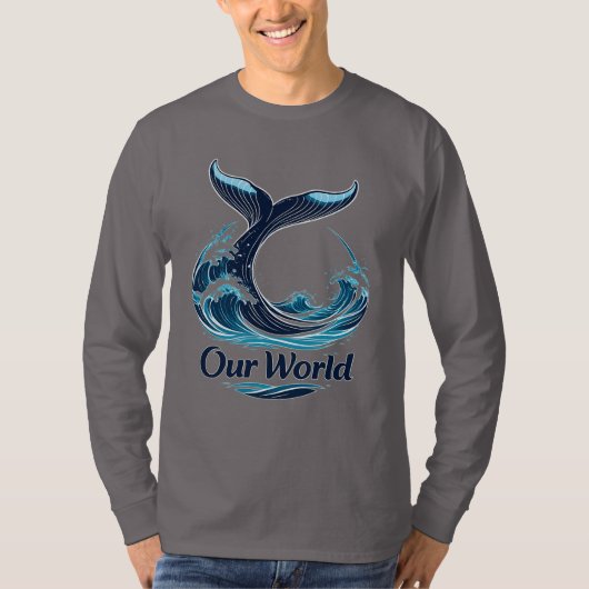 Our World Whale Tail Ocean Conservation T-Shirt (Vorderseite)
