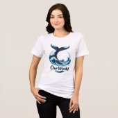 Our World Whale Tail Ocean Conservation Tri-Blend Shirt (Vorderseite voll)