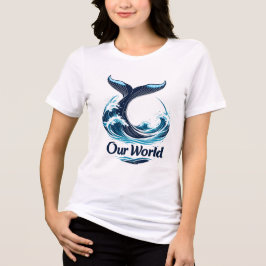 Our World Whale Tail Ocean Conservation Tri-Blend Shirt