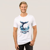 Our World Whale Tail Ocean Conservation Tri-Blend Shirt (Vorderseite voll)