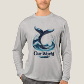 Our World Whale Tail Ocean Conservation Tri-Blend Shirt (Vorderseite)