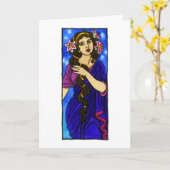 Ourania Greeting Card Karte (Gelbe Blume)