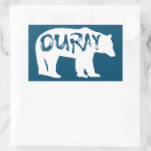 Ouray Bear Rechteckiger Aufkleber (Tasche)