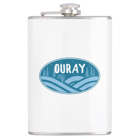 Ouray Colorado Außenbereich Flachmann (Vorderseite)