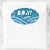 Ouray Colorado Außenbereich Ovaler Aufkleber (Tasche)